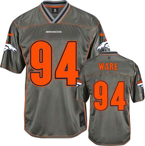 Men's Elite DeMarcus Ware Nike Jersey Grey - #94 Vapor NFL Denver Broncos